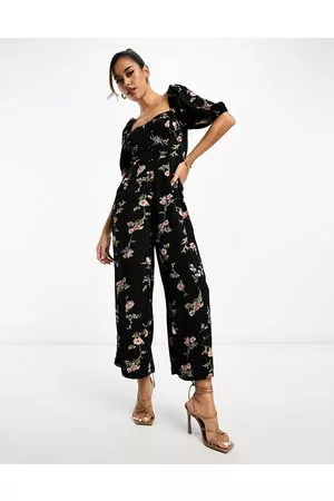 ASOS Women Jumpsuits - Milkmaid jumpsuit in floral print
