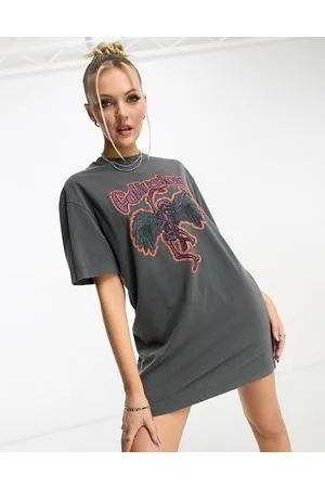 COLLUSION Branded graphic t-shirt dress in