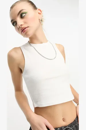 Weekday Pure ribbed crop tank top in