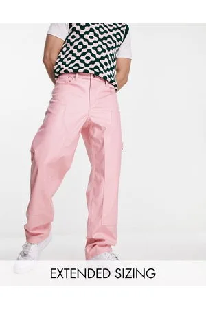ASOS Baggy leather look trouser in with carpenter detail