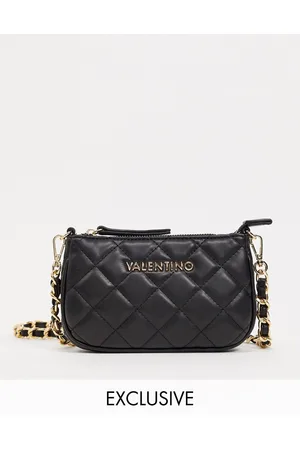 Valentino by Mario Valentino Ocarina large quilted cross body bag with  chain strap in white, ASOS