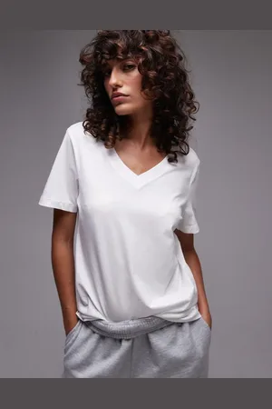 SELECTED Femme v neck t-shirt with short sleeves in