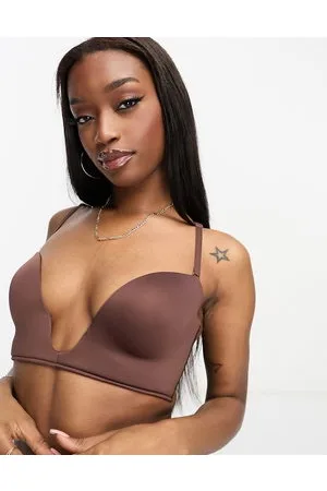 ASOS Microfibre moulded open front plunge bra in