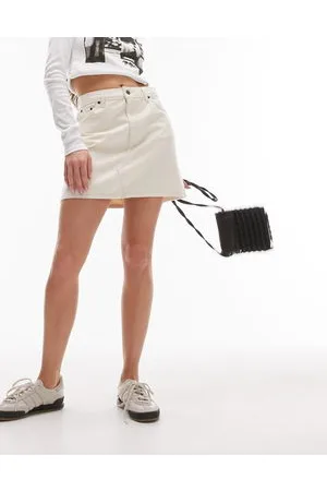 Pleated Denim Mini Skirt | boohoo