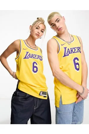 Nike Basketball NBA LA Lakers icon unisex shorts in amarillo