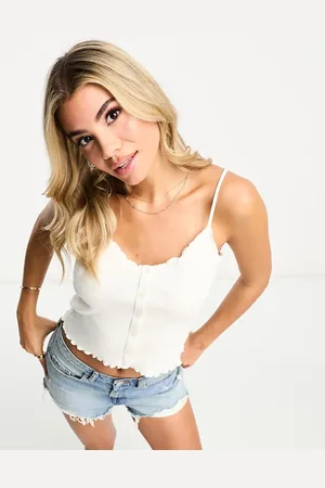 Pieces® Lettuce hem cami in