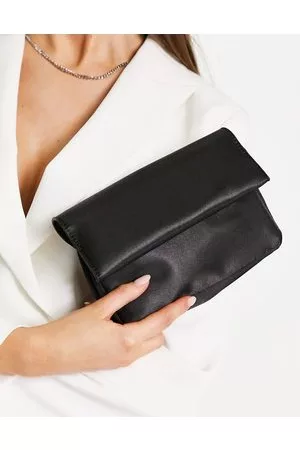 My Accessories Women Clutches - London satin roll top clutch bag in