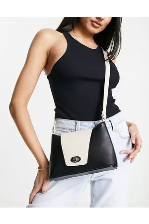 My Accessories Women Handbags - London minimal cross body bag in black & cream
