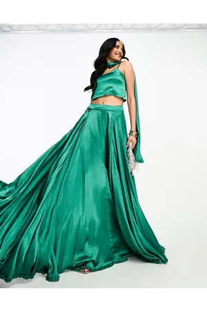 Sky Blue Foil Work Designer Lehenga Choli for Women Indian Bridesmaids  Trendy Ready To Wear Half Sari Bridal Wedding Outfits Skirts Girlish |  Indian Online Ethnic Wear Website For Women