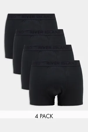 River Island 4 pack trunks in