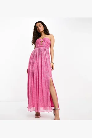 Buy Forever New Women Pink Self Design Fit And Flare Dress - Dresses for  Women 2381706 | Myntra