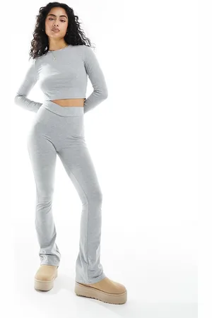 Miss Selfridge Shaped front flare legging co-ord in marl