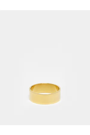 ASOS DESIGN 14k gold plated ring with engraved heart design