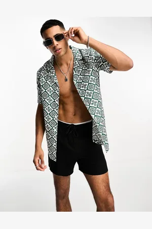 New Look Short sleeve shirt tile print shirt in