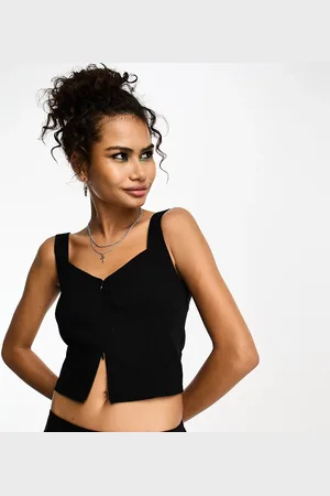Reclaimed Bengaline corset cami top in