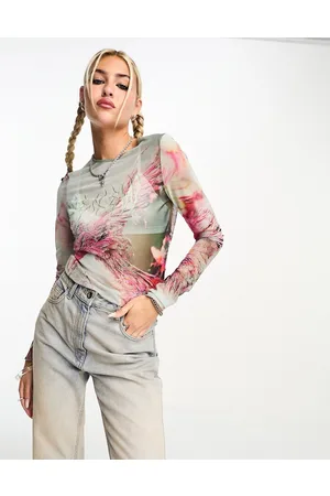 Weekday Blur long sleeve top with phoenix print