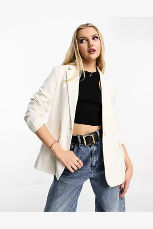 Stradivarius Oversized blazer in ecru