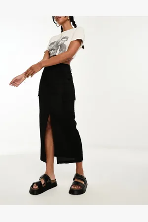 New Look Cargo midi skirt in
