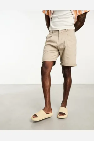 SELECTED Wide fit chino short in beige