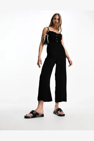Whistles Nadia shirred sleeveless jumpsuit in