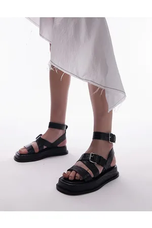 Wide Fit Chunky Embellished Sandal Black | Evans