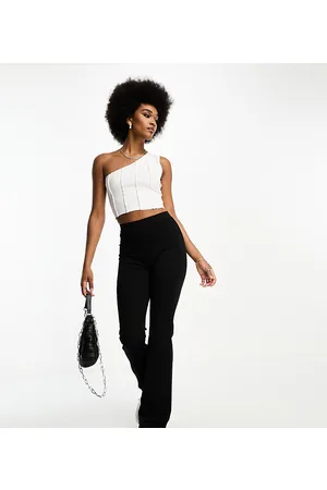 JDY High waisted flared trousers in