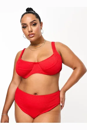 Pieces® Pieces Curve exclusive underwired bikini top in