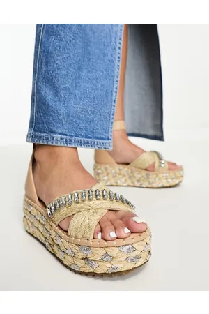 Embellished outlet espadrille sandals