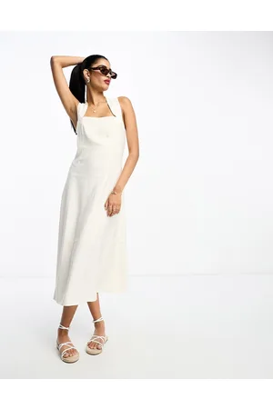 MANGO Satin midi dress in