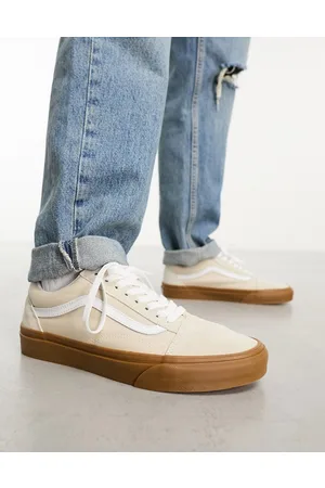 Vans Old Skool trainers in oatmeal with gum sole