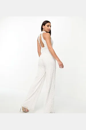 Beauut Tall Bridal jumpsuit in ivory