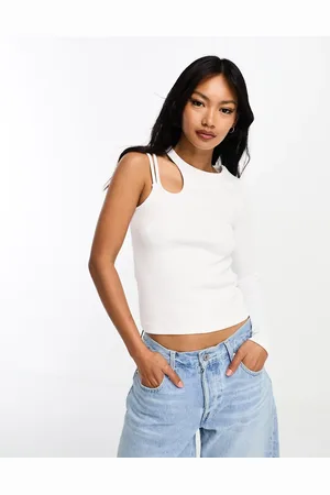 River Island One sleeve cut out top in