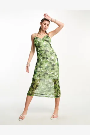 Noisy May Mesh maxi dress in floral