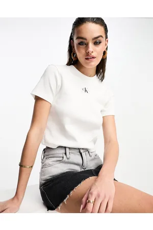Calvin Klein Badge rib short sleeve t-shirt in