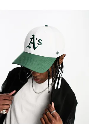 47 Brand MLB Atlanta Braves baseball cap in white and navy with cork trim