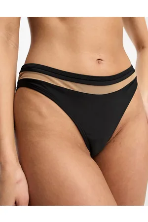 Hunkemöller Belize mesh cheeky high leg bikini brief in