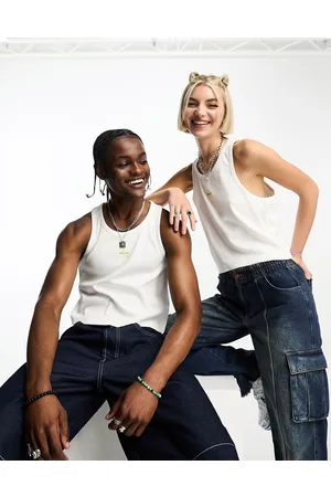 Calvin Klein Jeans MONOGRAM SLIM BARDOT TOP - Print T-shirt - white 