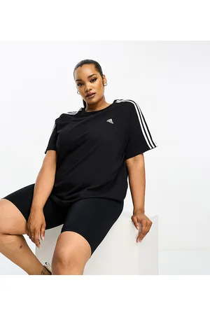 adidas Adidas Sportswear Plus Essential 3 Stripe t-shirt in