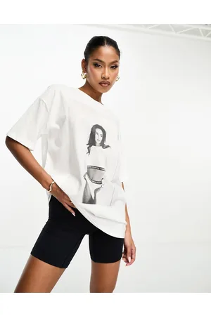 ASOS DESIGN oversized t-shirt with long sleeve and NFL print