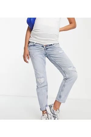 River Island Carrie comfort slim mom jean in light