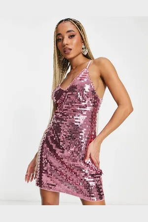 Jaded Rose Embellished cami mini dress in metallic