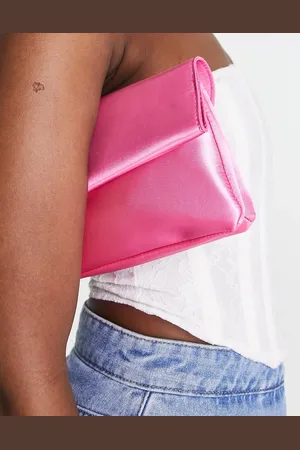 My Accessories London satin roll top clutch bag in
