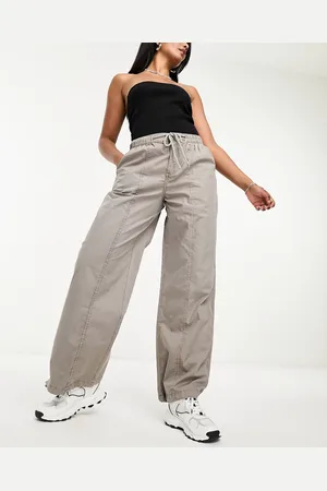 ASOS Parachute cargo trouser with seam detail in taupe