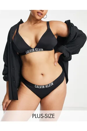 CK Monogram Rib Bralette Bikini Top & Cheeky Bikini Bottom