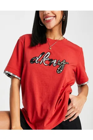 DKNY Women's Logo T-Shirt Blue Size Medium – Steals