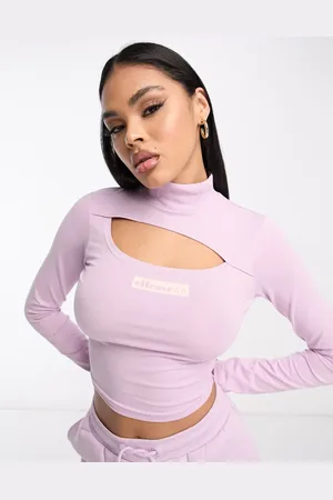 Ellesse long sleeve crop hotsell polo top