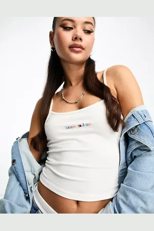 Tommy Hilfiger Colour linear cropped strappy top in