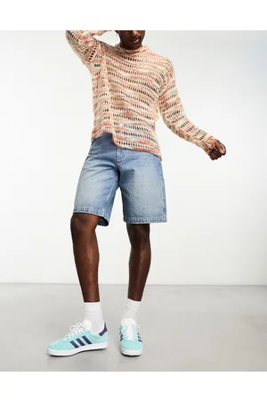 COLLUSION Longline denim cargo short in vintage
