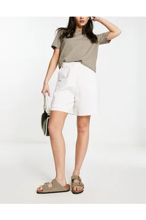 NA-KD X Lydia Tomlinson midi linen shorts in