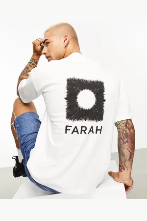 Farah Kiddus Stetch graphics back print relaxed fit t-shirt in